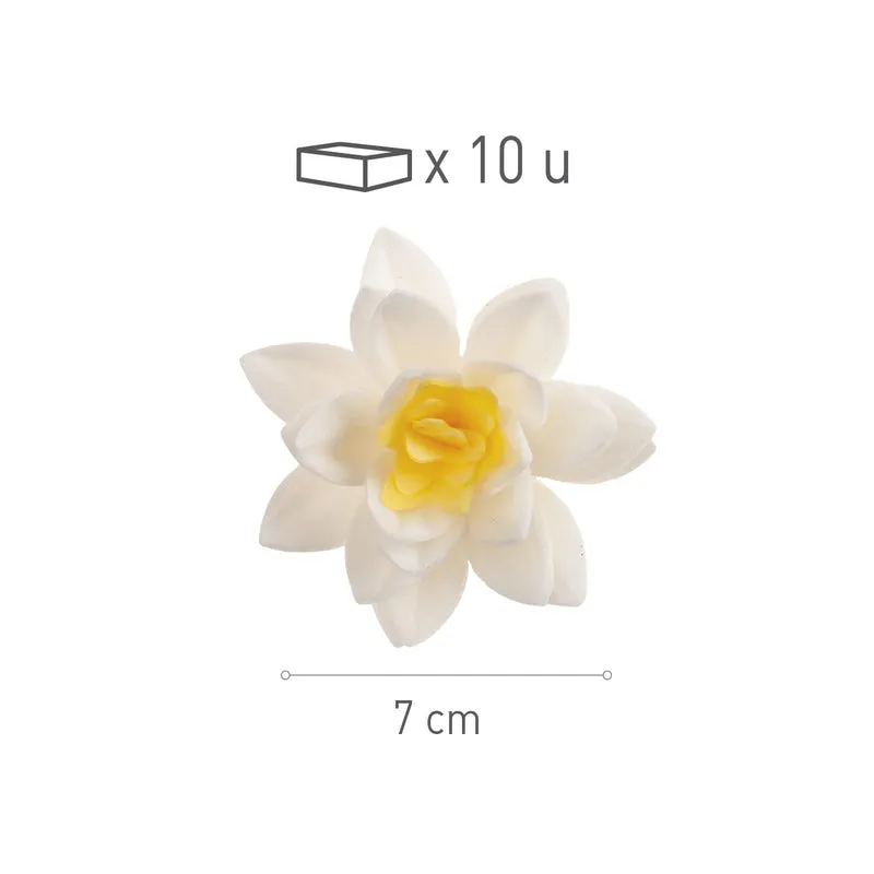 FLORES BLANCAS DE OBLEA 7CM