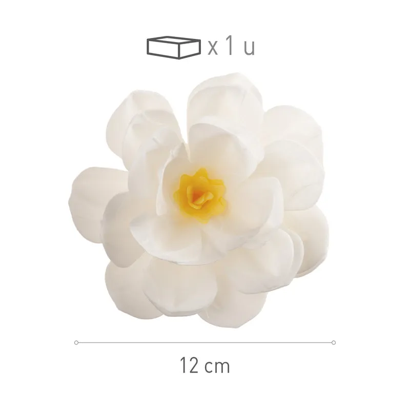 FLOR DE OBLEA COLOR BLANCO 12CM