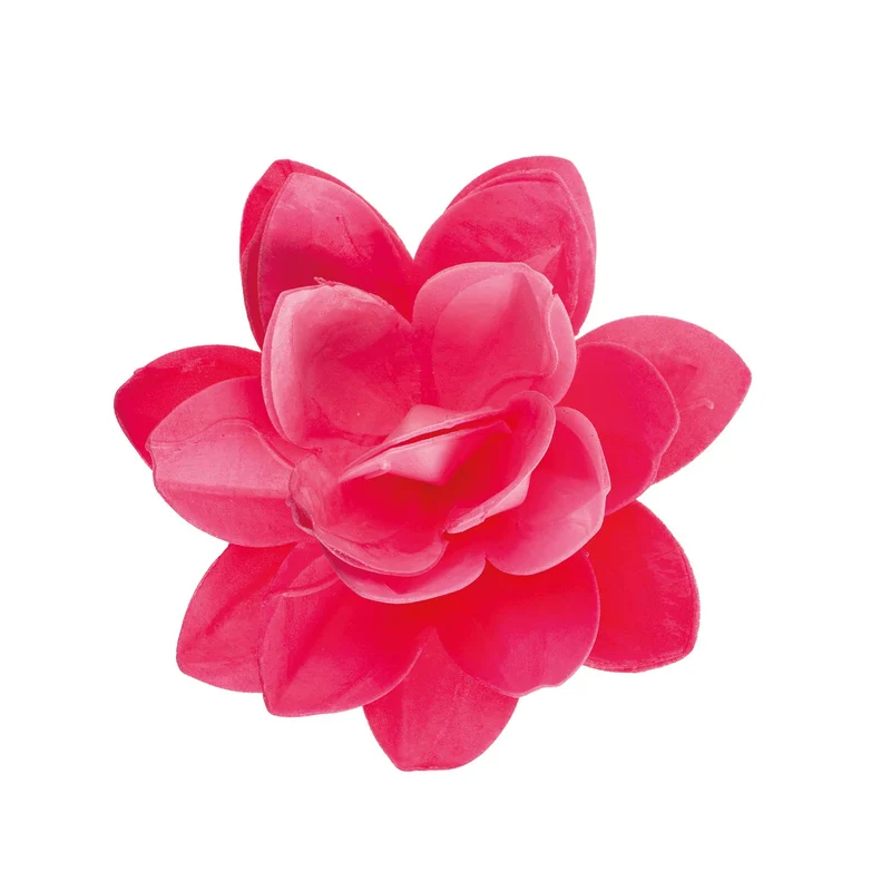 FLOR DE OBLEA COLOR ROSA 13CM