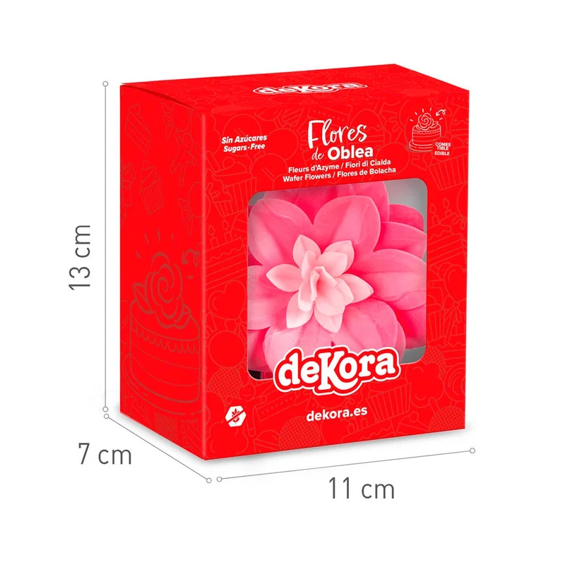 WATER LILY OBLEA COLOR ROSA 14CM