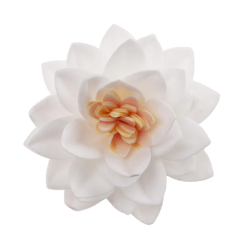 CAJA DE 15 FLORES DE LOTO DE OBLEA COLOR BLANCO Ø 7CM