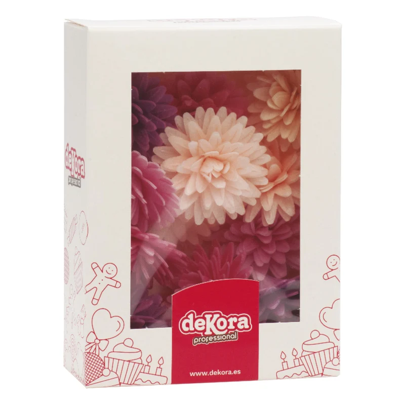 CAJA 12 POMPONES DE OBLEA COLORES SURTIDOS Ø 4.5CM