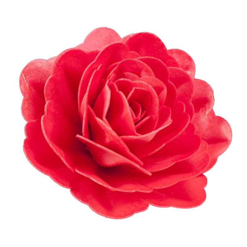 ROSA GIGANTE DE OBLEA COLOR ROJO 12,5CM