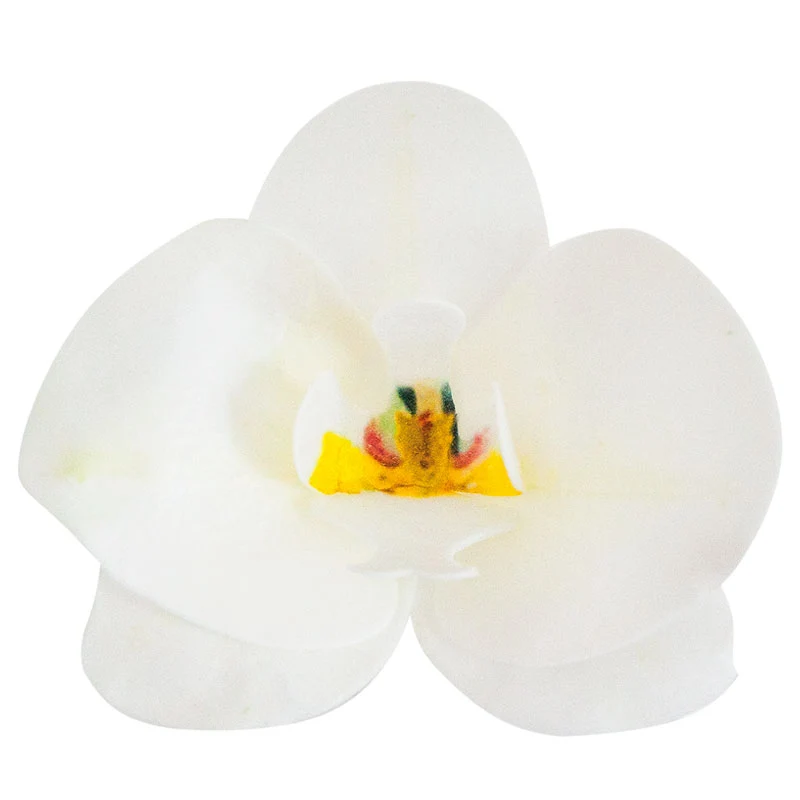 10 ORQUÍDEAS DE OBLEA BLANCA 8,5 x 7,5 CM