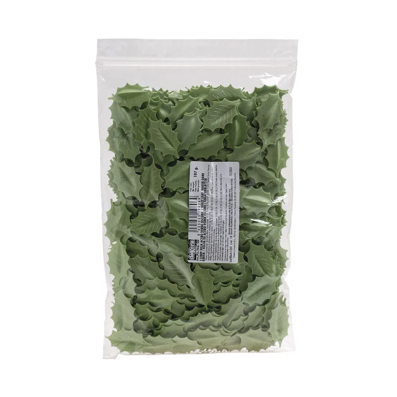 500 HOJA ACEBO VERDE OSCURO GRANDE