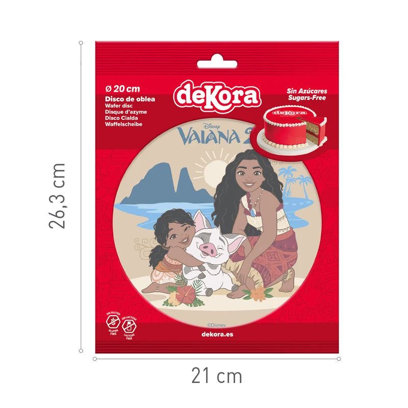 DISCO OBLEA TARTA VAIANA2 20CM