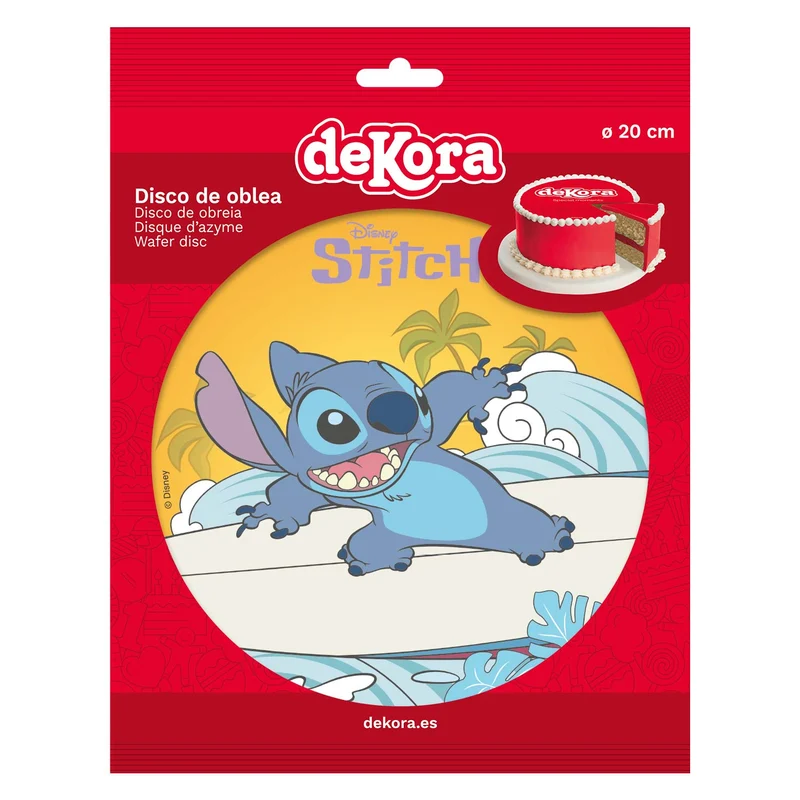 DISCO OBLEA TARTA STITCH 20CM