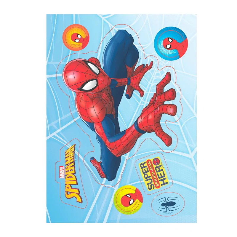 SILUETA OBLEA TARTA SPIDERMAN 14.8X21CM A5