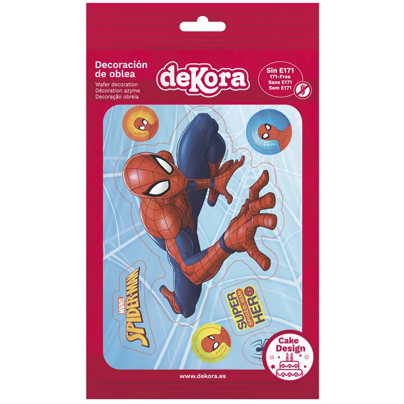 SILUETA OBLEA TARTA SPIDERMAN 14.8X21CM A5