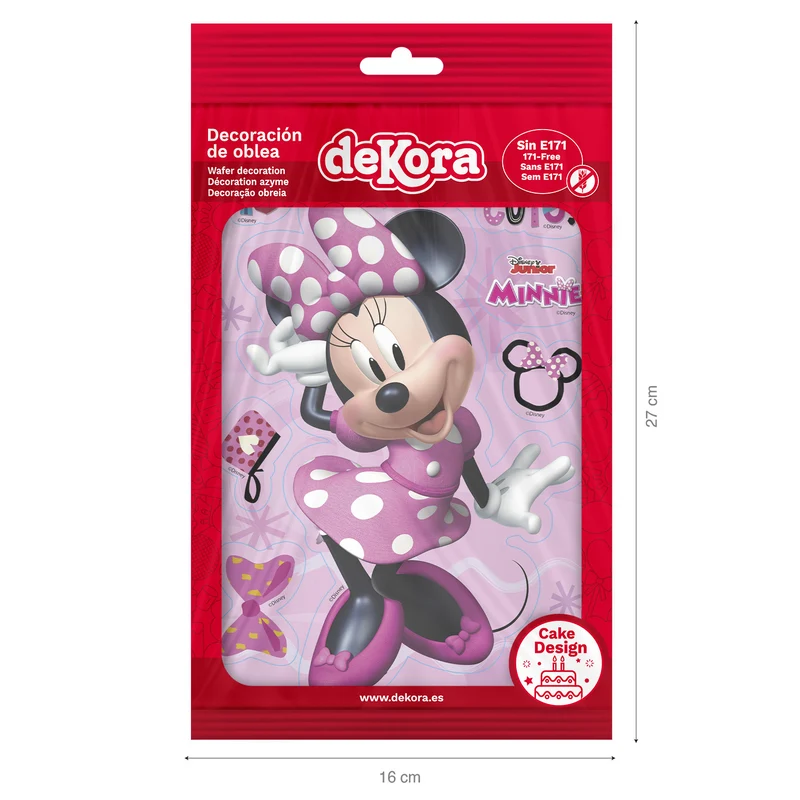 SILUETA OBLEA TARTA MINNIE MOUSE 14,8X21CM A5