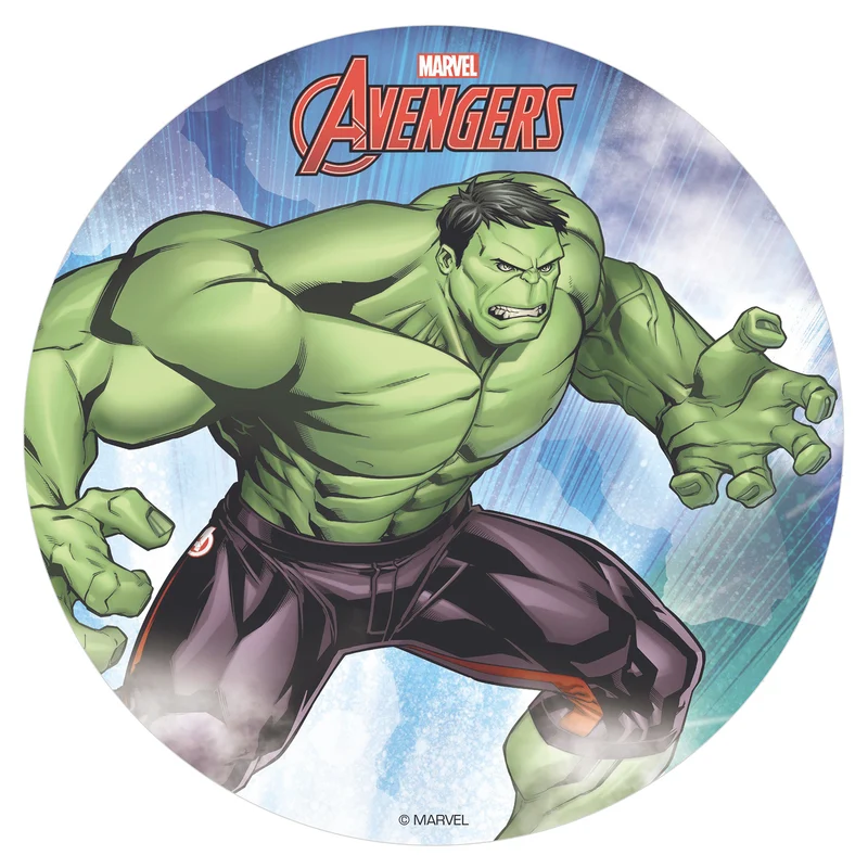 DISCO OBLEA TARTA HULK 20CM
