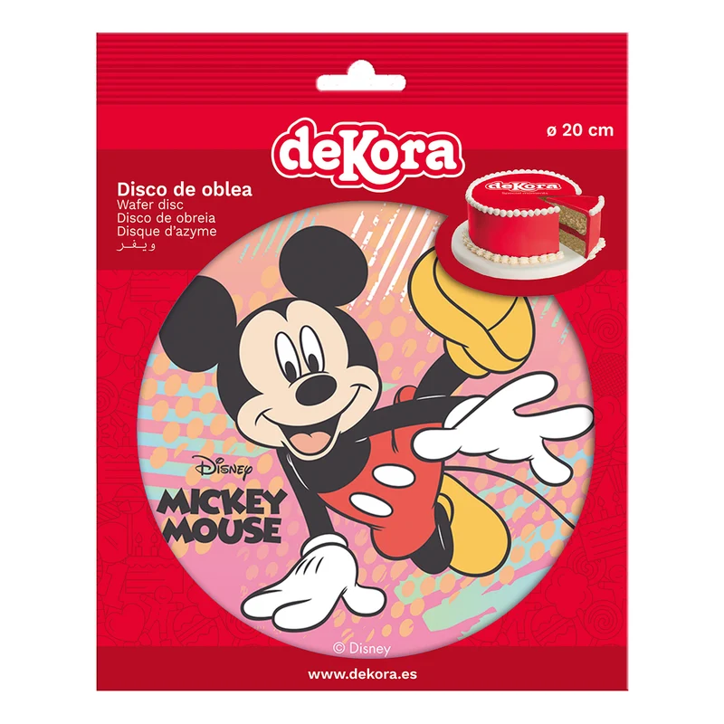 DISCO OBLEA PARA TARTAS MICKEY MOUSE 20CM