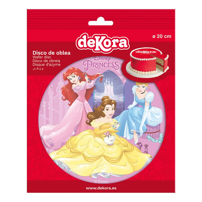 DISCO OBLEA PARA TARTAS PRINCESAS DISNEY 20 CM