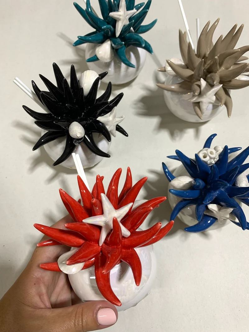 Profumatore ceramica anemone marino