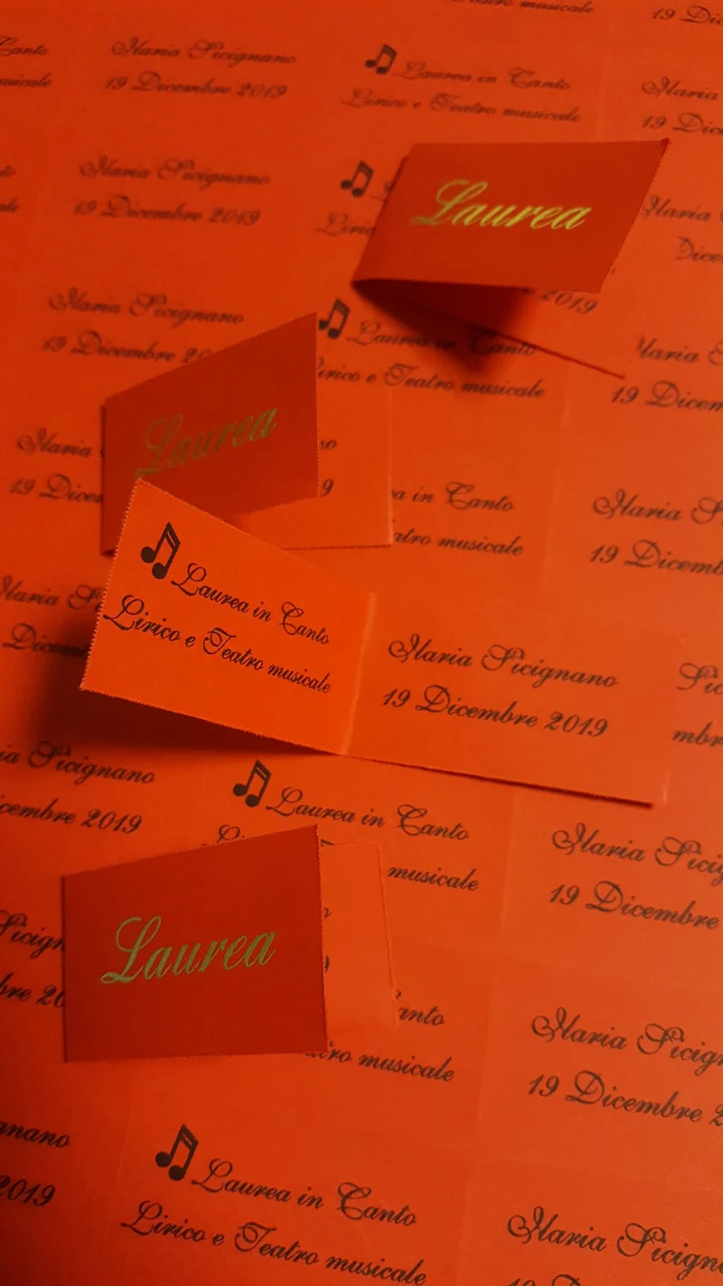 Bigliettini laurea stampati