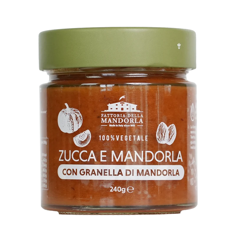 ZUCCA E MANDORLA CON GRANELLA DI MANDORLA 240g
