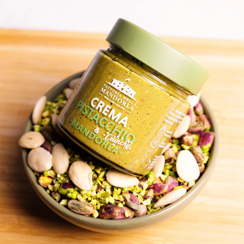 CREMA PISTACCHIO CRUNCHY-MANDORLA E PISTACCHIO 200g -GAS