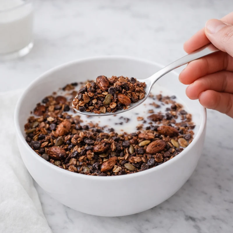 GRANOLA MANDORLA, CACAO E NOCCIOLA BIO - Busta gr. 400