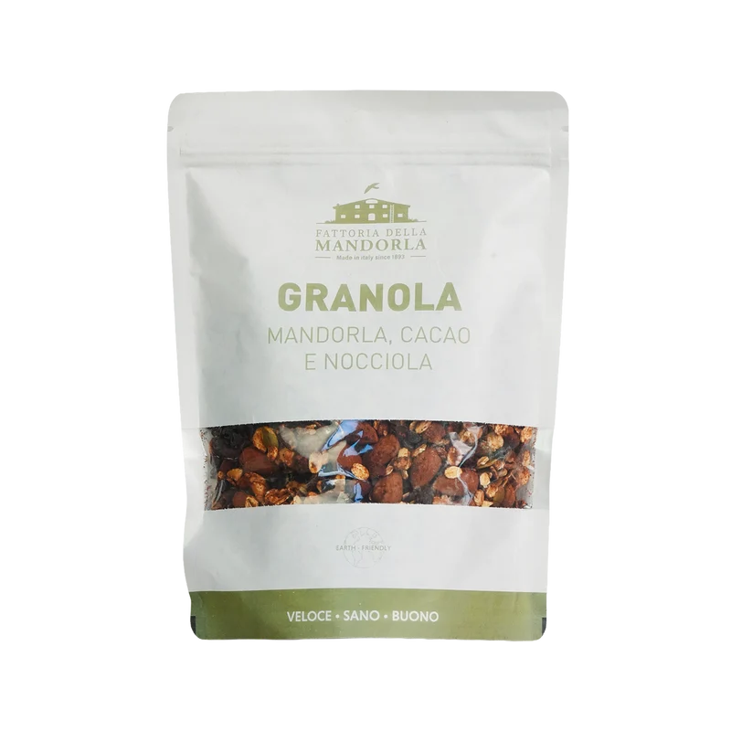 GRANOLA MANDORLA, CACAO E NOCCIOLA BIO - Busta gr. 400