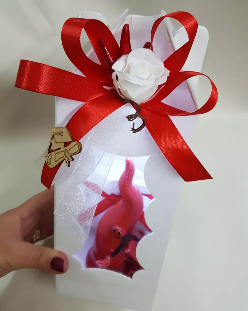Corno 12cm con tocco laurea confezionato