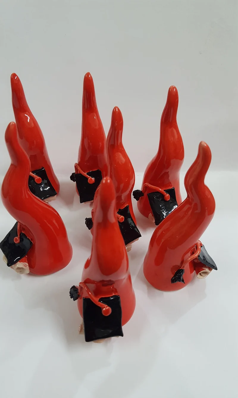Corno 12cm con tocco laurea confezionato