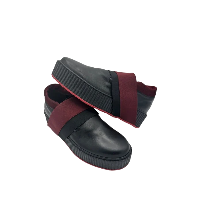 Duca d'Ascalona 156-Fanny Slip-On Nero e Bordeaux