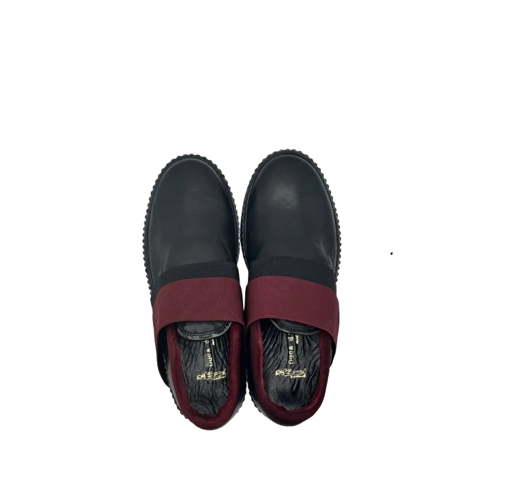 Duca d'Ascalona 156-Fanny Slip-On Nero e Bordeaux