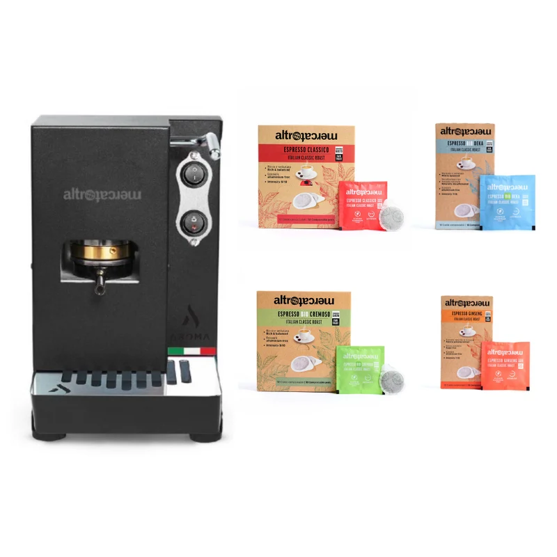 KIT PAUSA CAFFE' - MACCHINETTA BLACK + CIALDE | COD. 8063K |