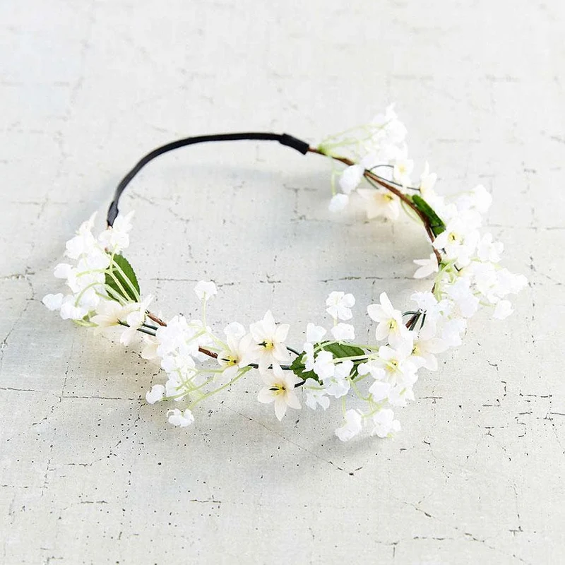 Golden flower headband