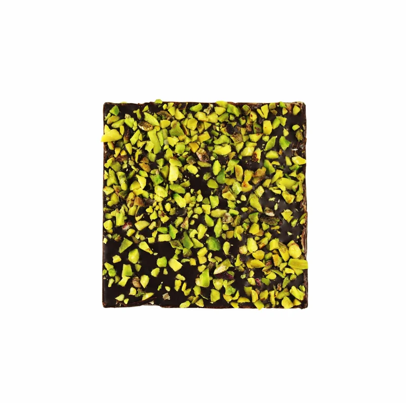 Dark chocolate and pistachio bar