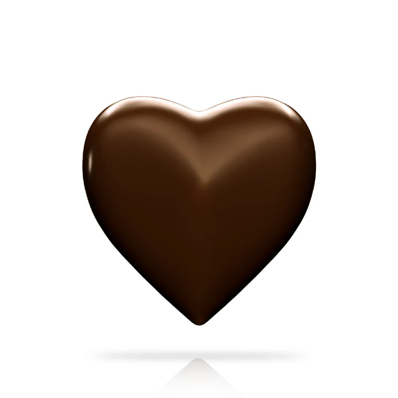 Cuore di Cioccolato San Valentino Fondente e Nocciole 250g