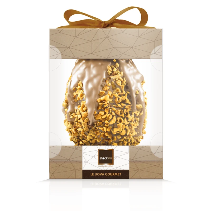 Uova di Pasqua gourmet Caramello salato e Arachidi 220g