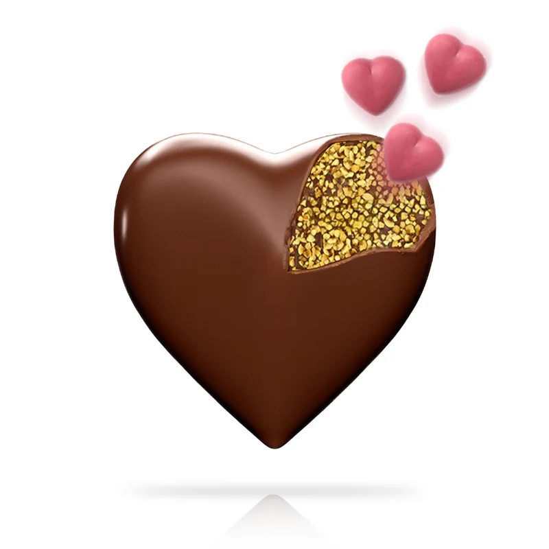 Cuore di Cioccolato San Valentino Latte e Nocciole 250g