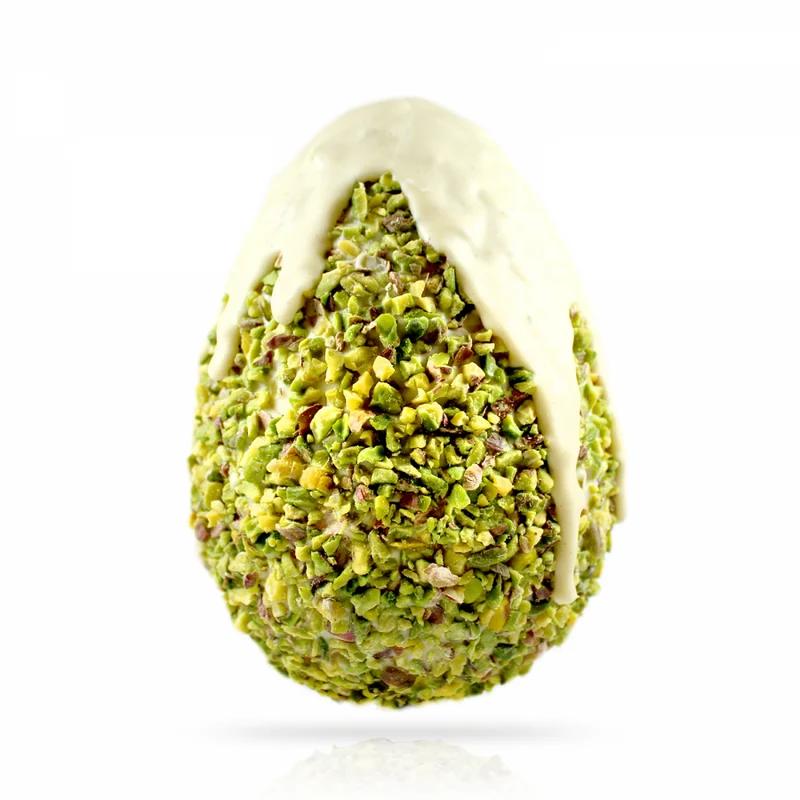 Uova di Pasqua gourmet Bianco e Pistacchi 220g