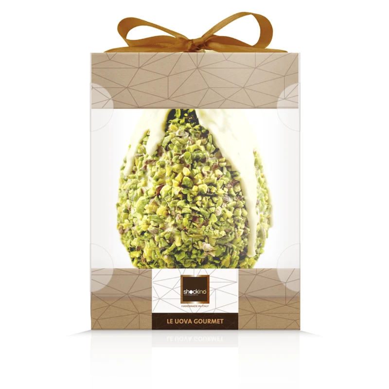 Uova di Pasqua gourmet Bianco e Pistacchi 220g