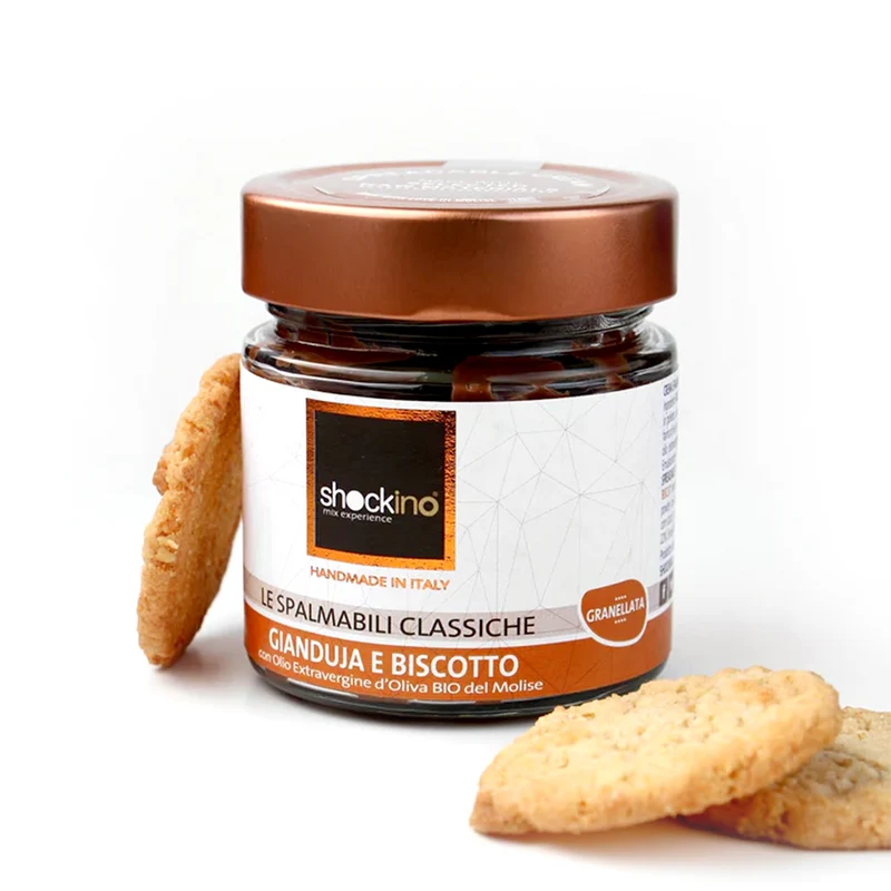 Crema spalmabile artigianale Gianduja e Biscotto