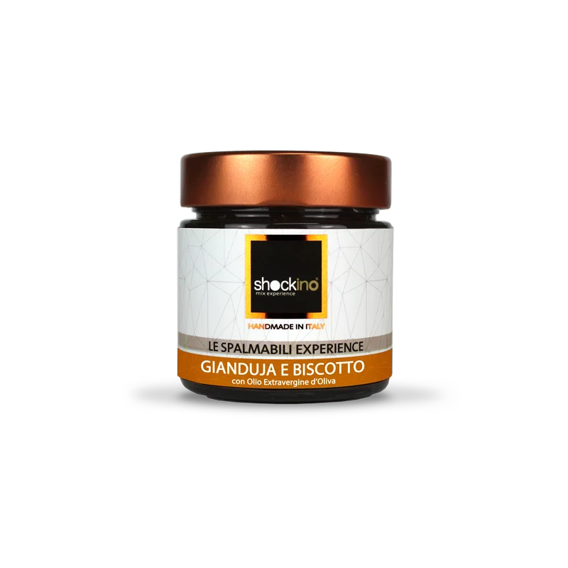 Crema spalmabile artigianale Gianduja e Biscotto