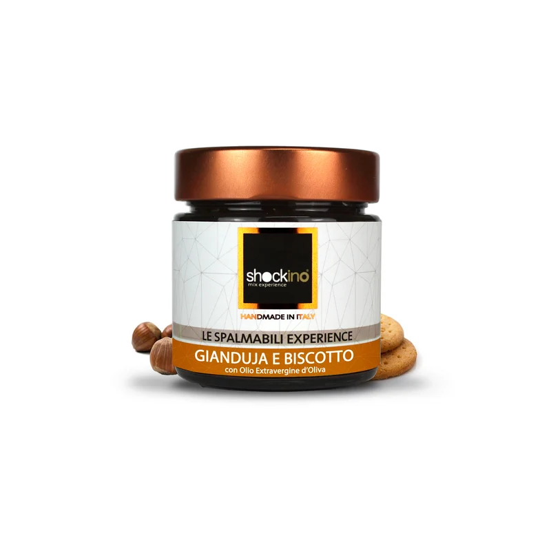 Crema spalmabile artigianale Gianduja e Biscotto