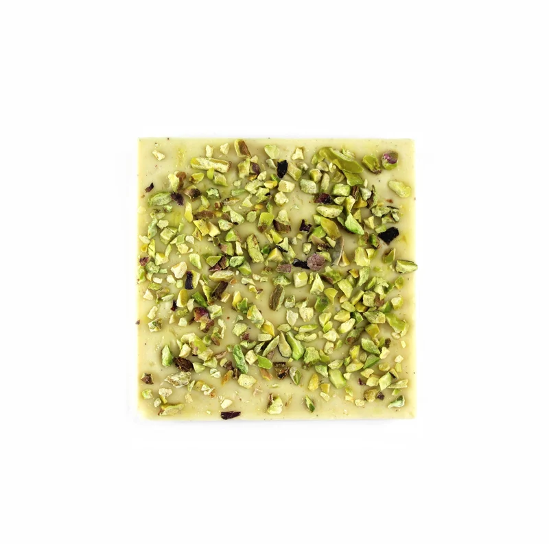 White chocolate and pistachio bar