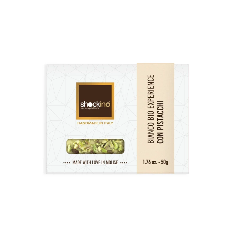 White chocolate and pistachio bar