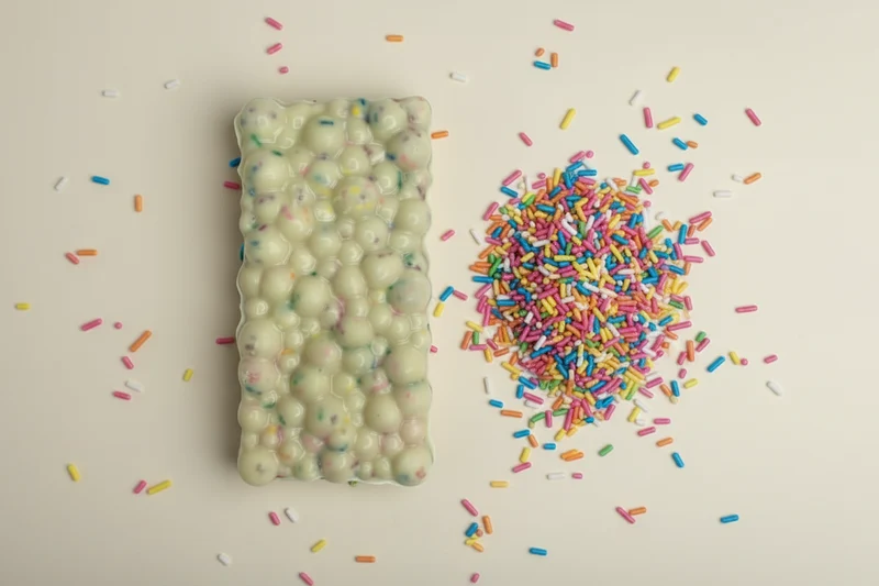 Gâteau aux confettis/ confettis cake chocolat bar