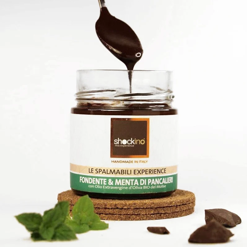 Crema spalmabile Fondente e Menta di Pancalieri (senza latte)