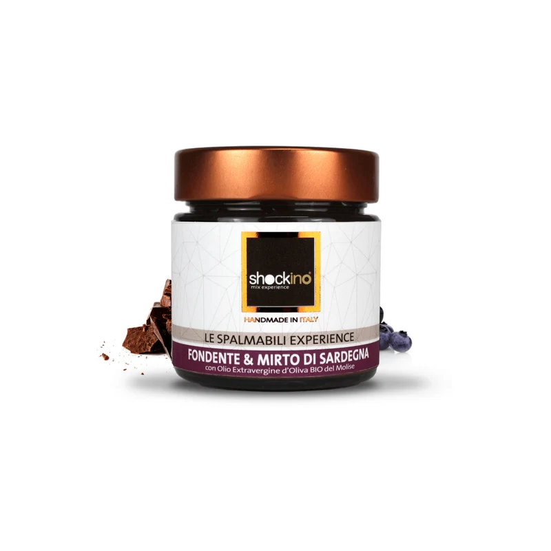 Dark spreadable cream and Sardinian myrtle