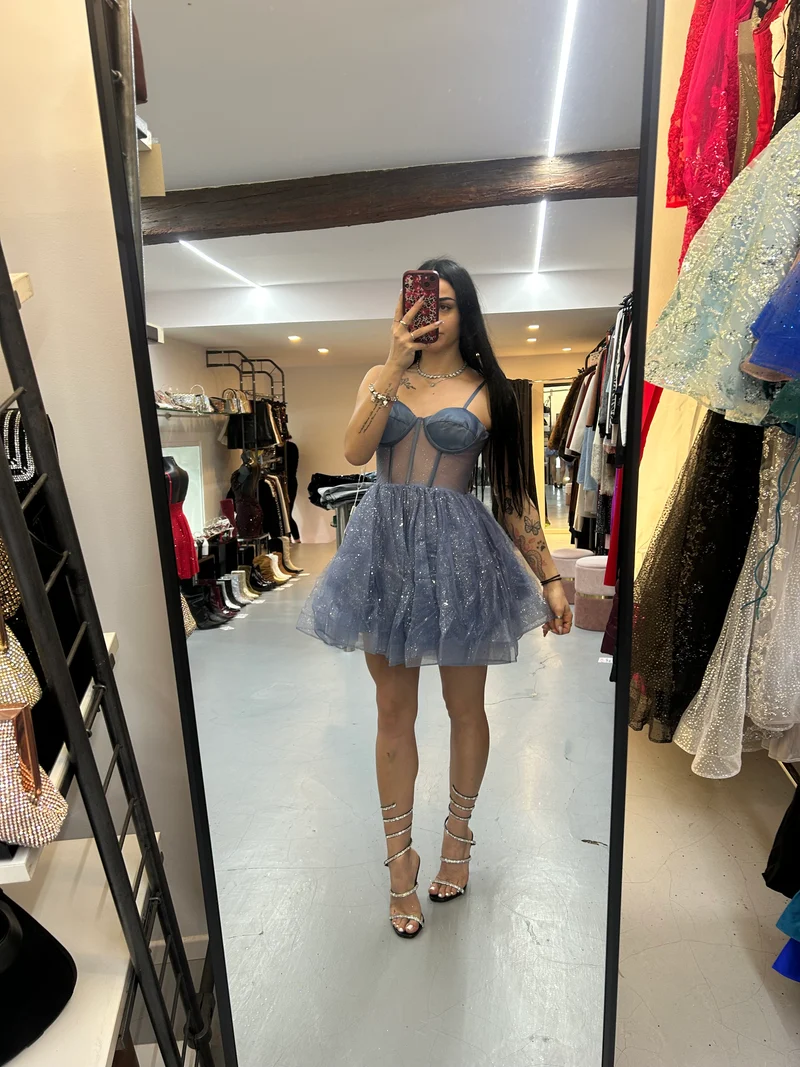 Abito da cerimonia corto principessa