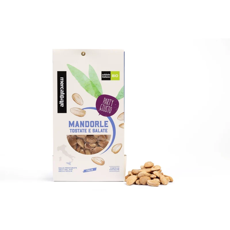 MANDORLE TOSTATE E SALATE DI SICILIA - BIO | COD. 00000570 | 100 g