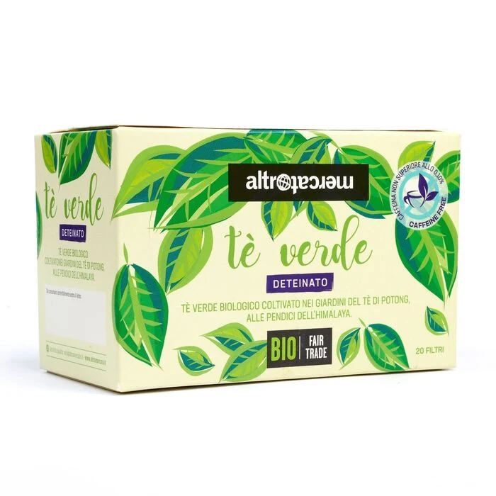 TÈ VERDE DETEINATO INDIA IN FILTRI - BIO | COD. 00000308 | 20 filtri - 40 g