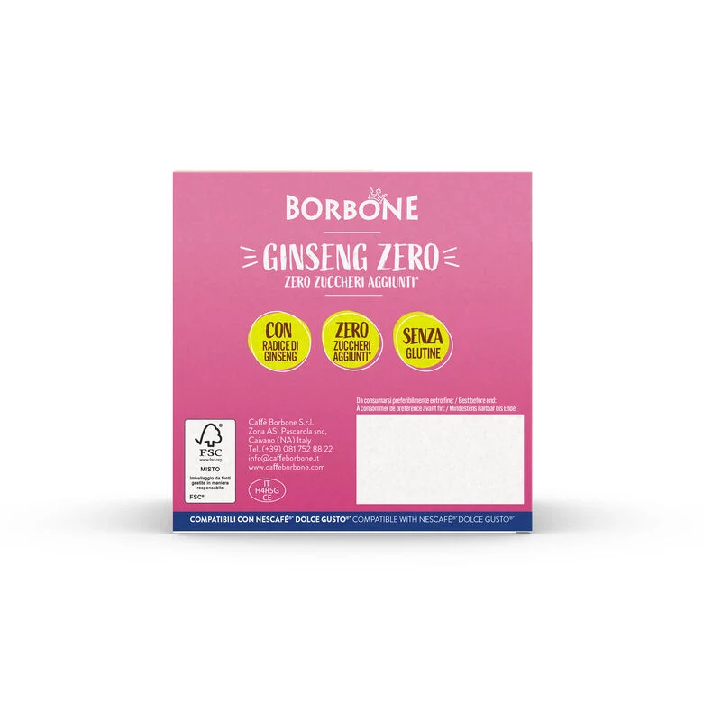 Ginseng Zero Borbone capsule compatibili Nescafè Dolce Gusto 16 capsule