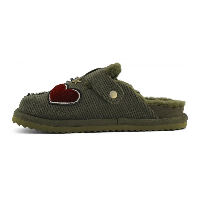 Sabot In Velluto Con Patch - Colors Of California