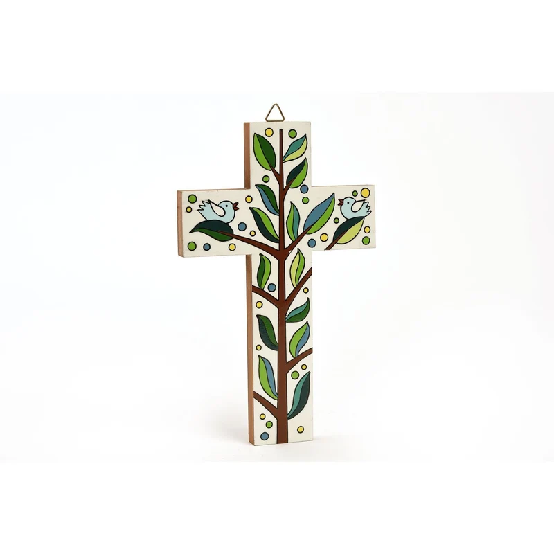 CROCE GRANDE ALBERO DELLA VITA IN LEGNO - VERDE | COD. 40001963