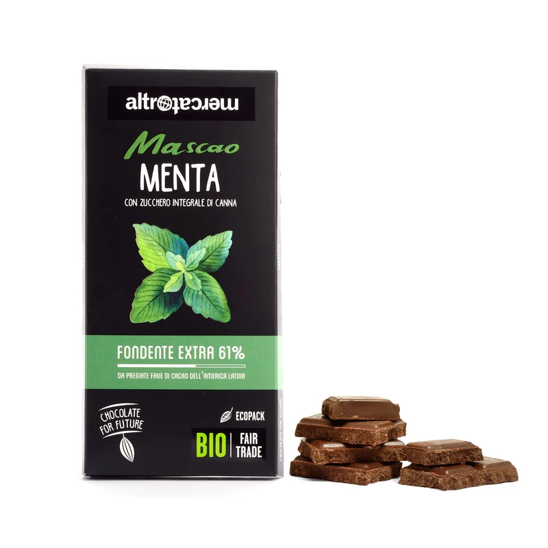 CIOCCOLATO MASCAO FONDENTE EXTRA ALLA MENTA - BIO | COD. 00000456 | 100 g